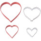 Cortadores metalicos corazón x 4 pcs