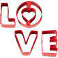 Cortador love x 4 pcs