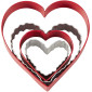 Cortadores metalicos corazón x 4 pcs