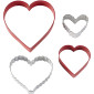 Cortadores metalicos corazón x 4 pcs
