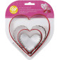 Cortadores metalicos corazón x 4 pcs