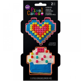 Juego de cortadores pixel cakes x 2