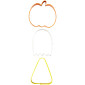 Cortador calabaza/fantasma/dulce x 3 und
