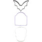 Cortador tumba/murciélago/calavera x 3 und