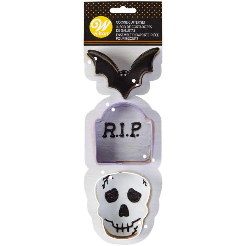 Cortador tumba/murciélago/calavera x 3 und