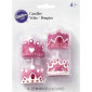 Velas coronas princesas x 4 piezas