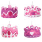 Velas coronas princesas x 4 piezas