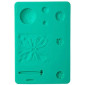 Molde silicona impresion de flores x 2 pcs