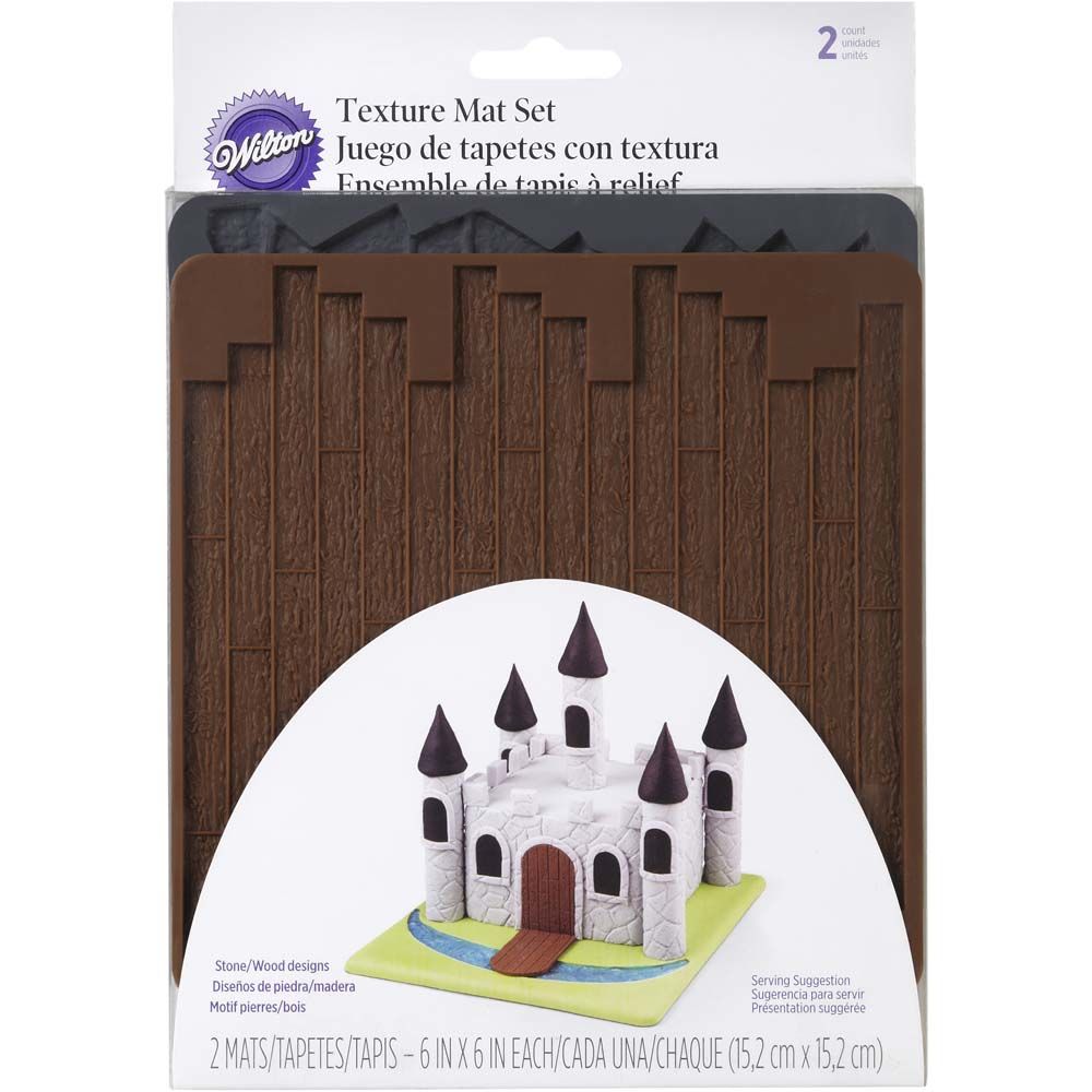 Molde con textura piedra y madera x 2 und