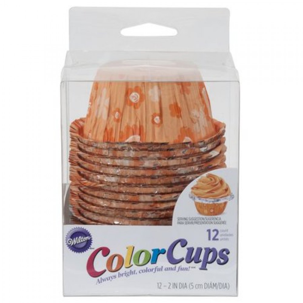 Capacillos floral naranja x 12 unidades