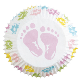 Capacillos piecitos baby shower x 75 unidades