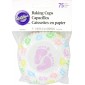 Capacillos piecitos baby shower x 75 unidades