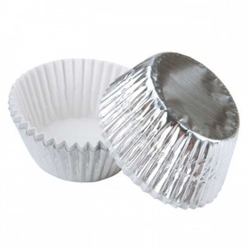 Capacillos mini plateados x 36 unidades