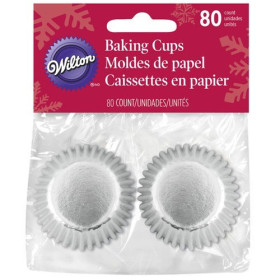 Capacillos mini plateados x 80 pcs