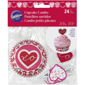 Combo cupcakes corazones x 24 pcs