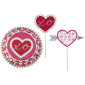 Combo cupcakes corazones x 24 pcs