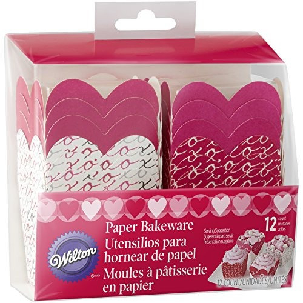 Cajas en papel corazones x 12 und