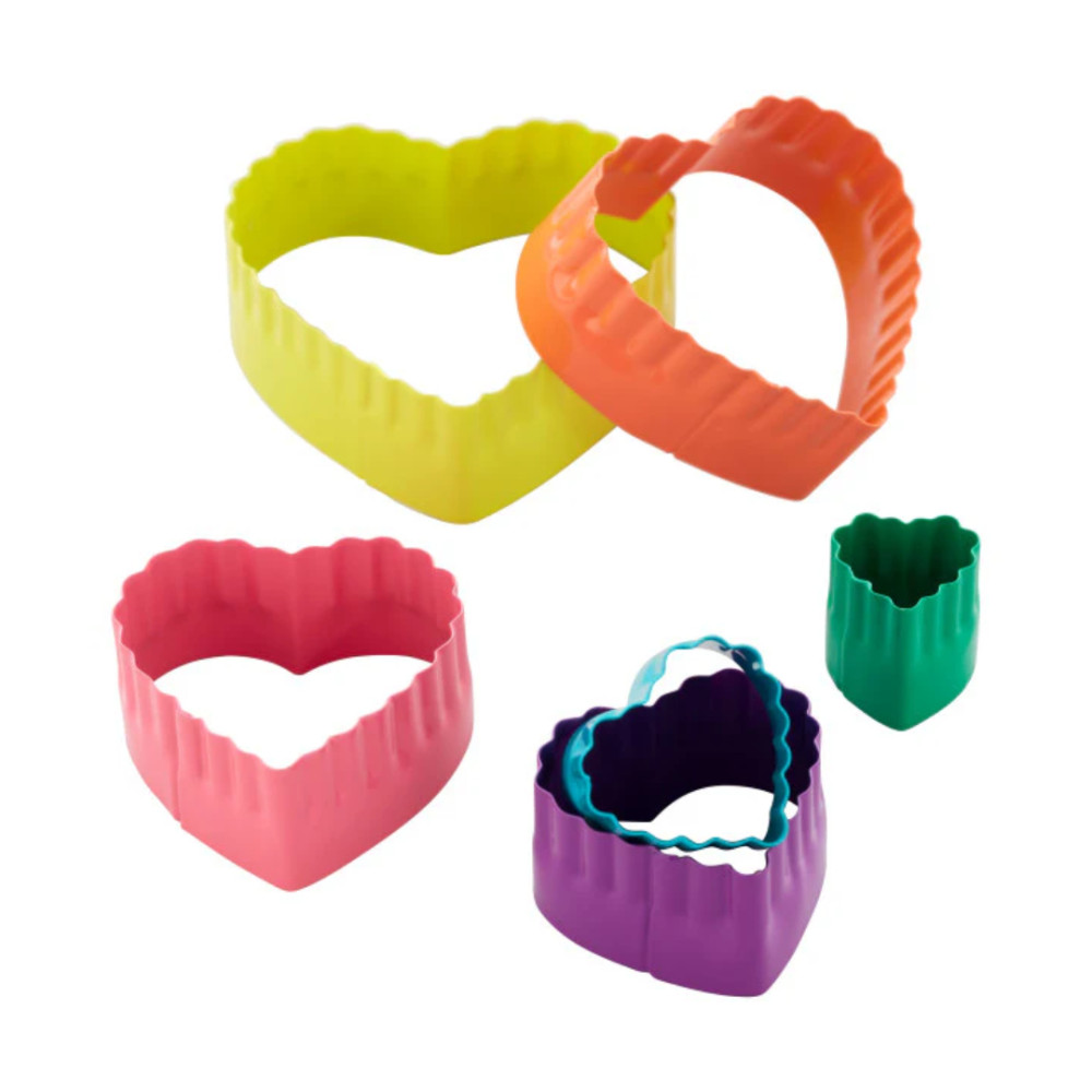 Set cortadores doble corazón x 6 