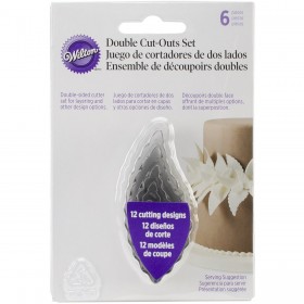 Juego de cortadores rizado/liso hoja x 6 pcs