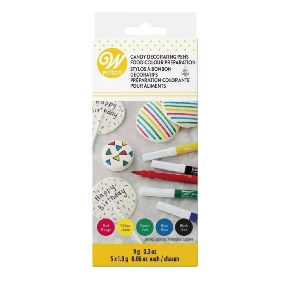 Marcadores comestibles x 5 unidades