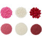Mix grageas corazón rosa y rojo x 8 diseños