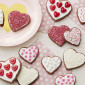 Mix grageas corazón rosa y rojo x 8 diseños
