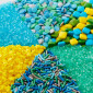 Mix Grageas azucar, azules y estrellas