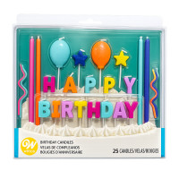 Juego velas happy birthday multicolor