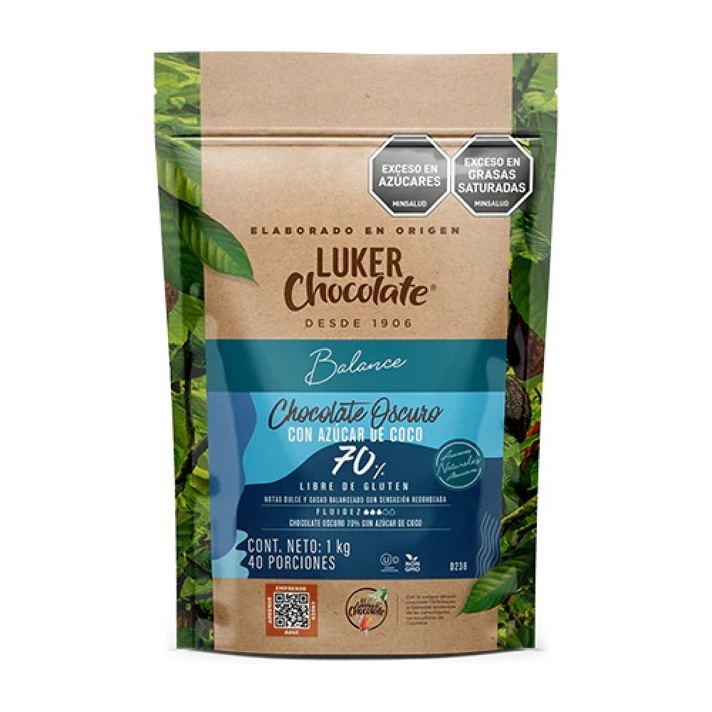 Chocolate oscuro 70% Azucar de coco x1KG