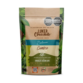 Chocolate oscuro Cumbre 58% x 1 kg Sugar free